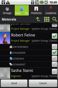 Corporate Contacts screenshot