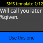 SMS Templates, preview mode